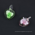 Lampwork Handmade Luminous Glass Pendants with flower inside mix colors 12pcs/box, MC0105